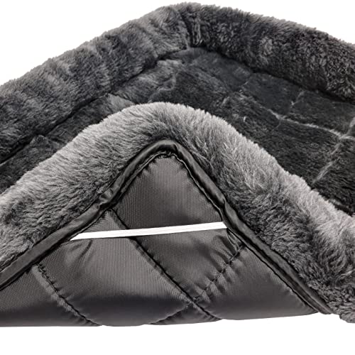 Cozy Gray Pet Bed with Bolster for Small Dogs