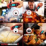 Alpha Grillers Instant Read Meat Thermometer - Waterproof & Backlight