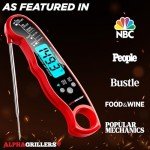 Alpha Grillers Instant Read Meat Thermometer - Waterproof & Backlight