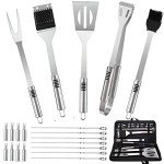20-Piece Stainless Steel BBQ Tool Set