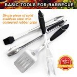 POLIGO 5-Piece Stainless Steel BBQ Grill Tools