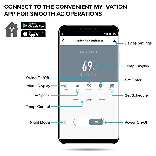 Smart 13k BTU Portable AC with Wi-Fi