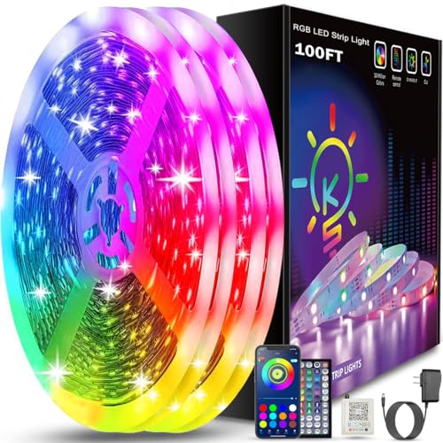 Smart Color Changing LED Strip Lights with Bluetooth Sync
