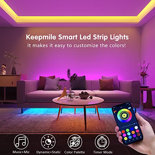 Smart Color Changing LED Strip Lights with Bluetooth Sync