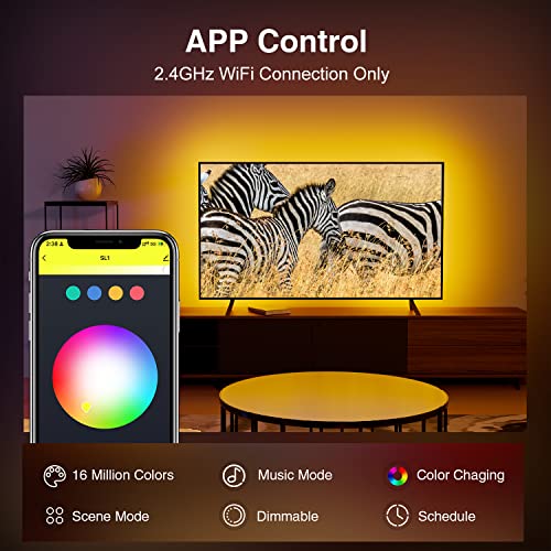 Smart WiFi LED TV Backlight Compatible with Alexa/Google Home