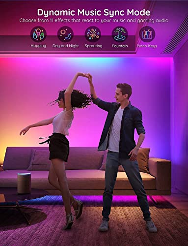 Smart 100ft LED Strip Lights with Music Sync