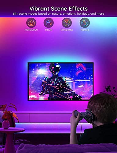 Smart 100ft LED Strip Lights with Music Sync