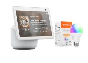 Echo Show 10 with Smart Color Bulb Bundle