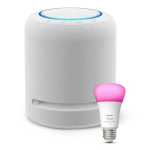 Echo Studio with Philips Hue Color Smart Bulb