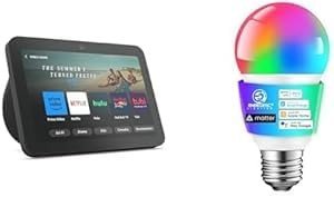 Echo Show 8 with Vibrant Smart Color Bulb