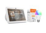 Echo Show 8 with Smart Color Bulb Bundle