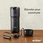 Smart Temperature Control Travel Mug, 12 oz, Black