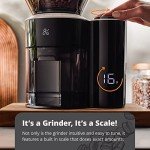 Precision Coffee Grinder with Built-in Scale – Onyx Black