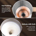 AMZCHEF 8-IN-1 Milk Frother & Steamer 550W