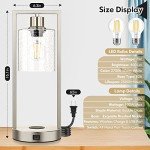 Set of 2 Silver Touch Control Table Lamps