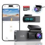 Dual 2K Front and Rear Dash Cam with WiFi