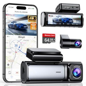 Affver 4K Dual Dash Cam with 5G WiFi