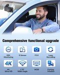 4K Dual Dash Cam with Night Vision & SD Card