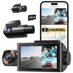 WOLFBOX i07 3-Channel Dashcam with WiFi and GPS
