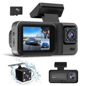 4K Dash Cam with Night Vision & 64GB Card