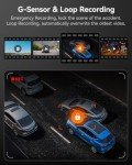 WOLFBOX i07 3-Channel Dashcam with WiFi and GPS