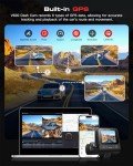 3-Channel 4K Dash Cam with Night Vision & GPS