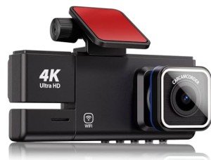 4K UHD 3-Channel WiFi Dash Cam System