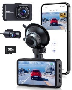 DELLFY 4K Dual Dash Cam with Night Vision