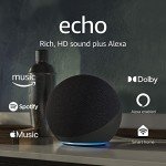 Amazon Echo 4th Gen Smart Speaker in Charcoal