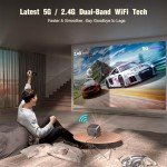 VOPLLS 4K WiFi Bluetooth Projector with 3D Audio