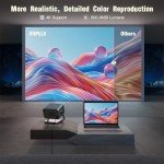 VOPLLS 4K WiFi Bluetooth Projector with 3D Audio