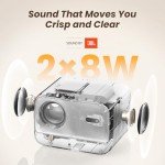 JABER 1080P WiFi 6 Bluetooth Outdoor Projector