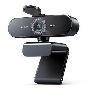 4K HD Webcam with Autofocus & Noise-Cancelling Mics
