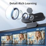 4K HD Webcam with Autofocus & Noise-Cancelling Mics
