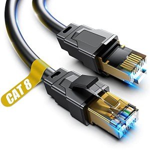 High-Speed Cat8 Ethernet Cable - 1.8m, UV Resistant