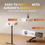 Aurzen EAZZE D1 Mini Projector with WiFi