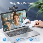 4K HD Webcam with Autofocus & Noise-Cancelling Mics