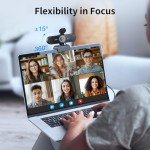 4K HD Webcam with Autofocus & Noise-Cancelling Mics