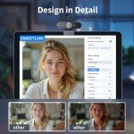 4K HD Webcam with Autofocus & Noise-Cancelling Mics