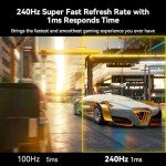 SANSUI 32" Curved 240Hz Gaming Monitor 1080P