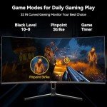 SANSUI 32" Curved 240Hz Gaming Monitor 1080P