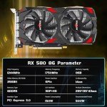 SURALLOW RX 580 8GB Graphics Card for Gaming