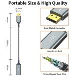 4K DisplayPort to HDMI Adapter Cable - Gold-Plated
