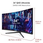 Sceptre 34" Curved WQHD Gaming Monitor 165Hz