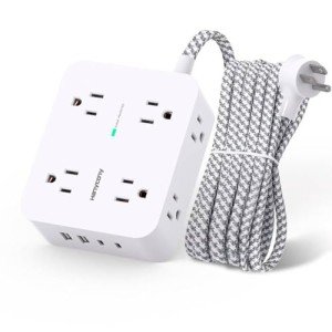 8-Outlet Power Strip with 4 USB Ports
