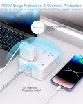 8-Outlet Power Strip with 4 USB Ports