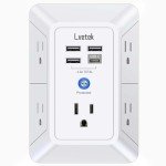 5-Outlet Surge Protector with 4 USB Ports