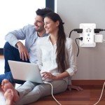 5-Outlet Surge Protector with 4 USB Ports