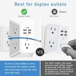5-Outlet Surge Protector with 4 USB Ports