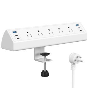 Under Desk Power Strip with USB-C Fast Charging